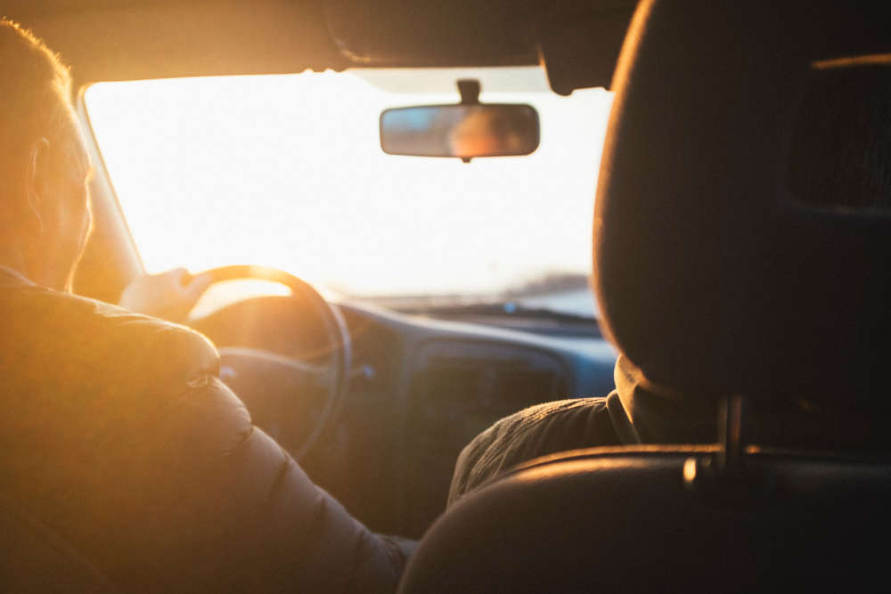 driving in sun