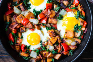 easy tomato and chorizo hash